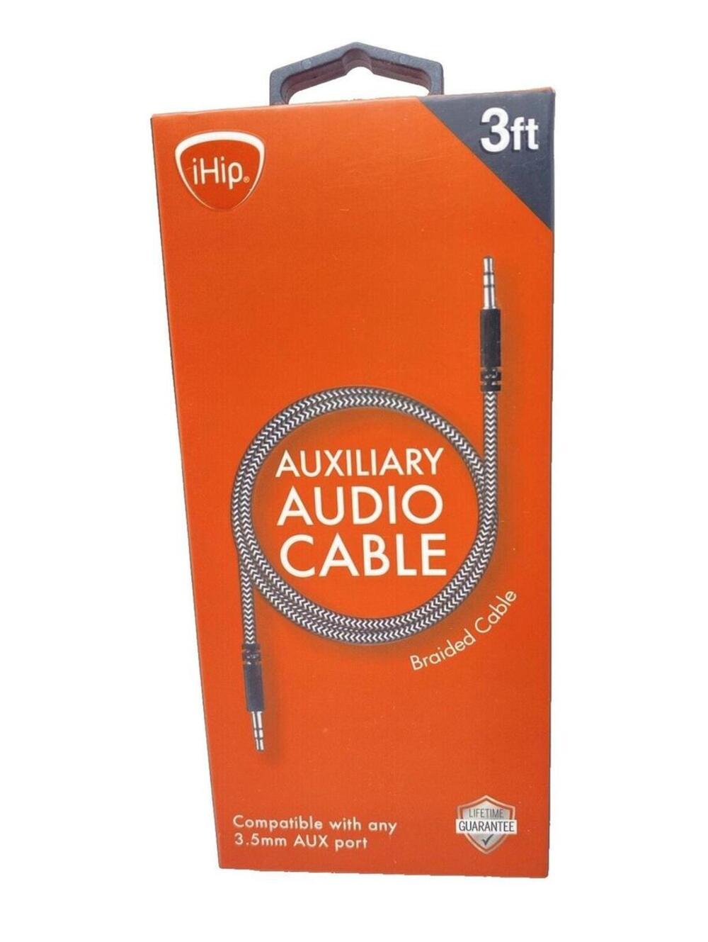 Braided 3ft 3.5mm AUX Audio Cable - Brand New & Sealed for Premium Sound Quality